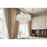 Elegant Lighting Emilia 6 Light 21" Pendant, Chrome/Clear