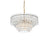 Elegant Lighting Emilia 6 Light 21" Pendant, Satin Gold/Clear