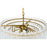 Elegant Lighting Emilia 6 Light 21" Pendant, Satin Gold/Clear