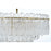 Elegant Lighting Emilia 6 Light 21" Pendant, Satin Gold/Clear