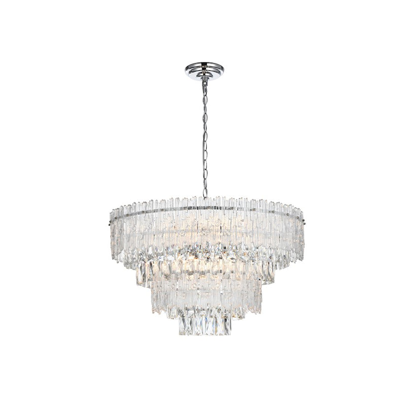 Elegant Lighting Emilia 25" Chandelier, Chrome