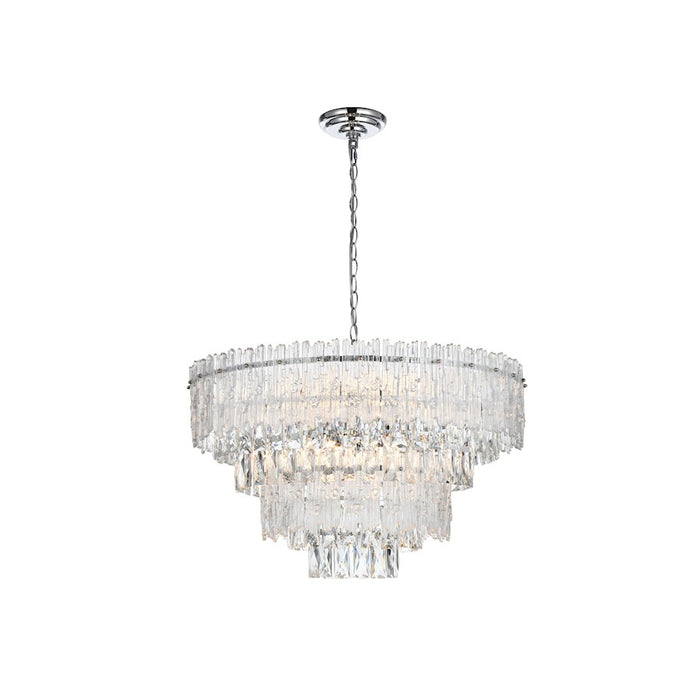 Elegant Lighting Emilia 25" Chandelier, Chrome