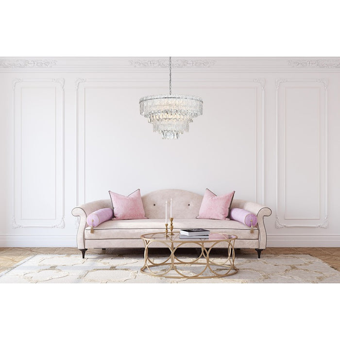 Elegant Lighting Emilia 25" Chandelier, Chrome