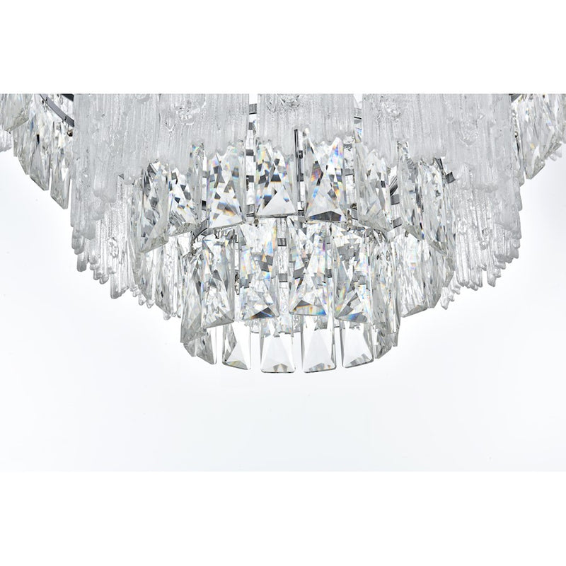 Elegant Lighting Emilia 25" Chandelier, Chrome