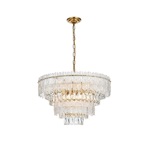 Elegant Lighting Emilia 25" Chandelier, Satin Gold