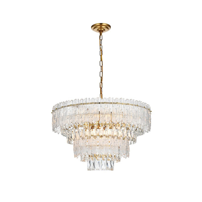 Elegant Lighting Emilia 25" Chandelier, Satin Gold