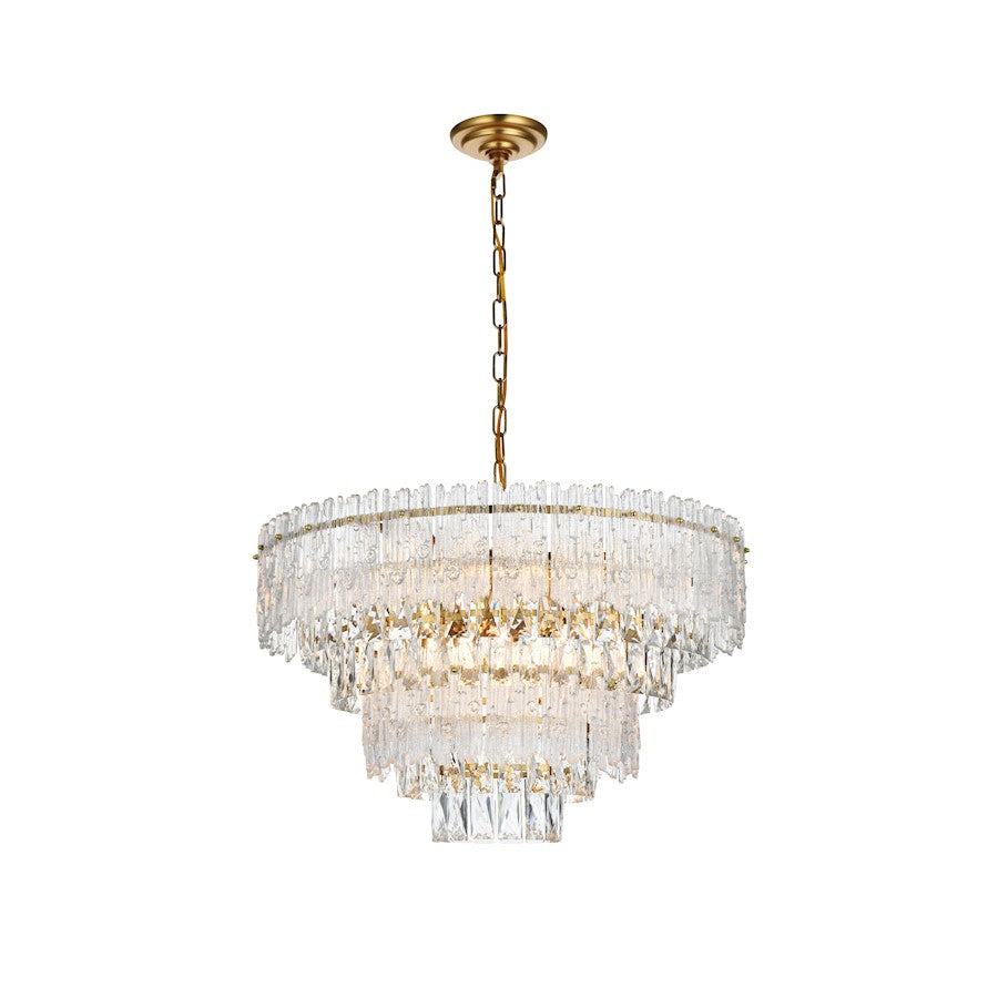 Elegant Lighting Emilia 25" Chandelier, Satin Gold