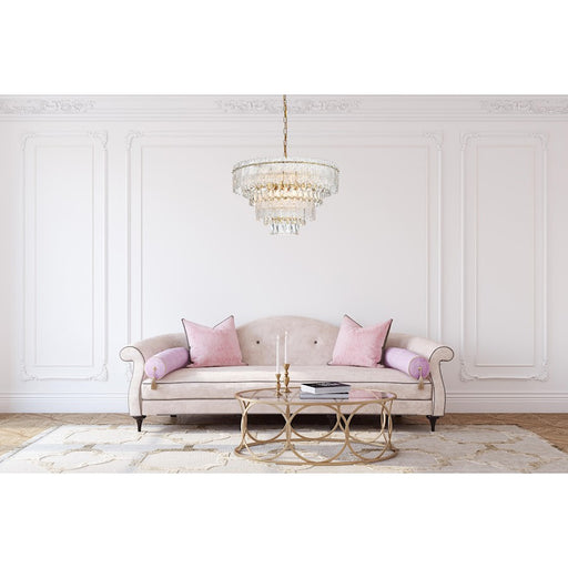 Elegant Lighting Emilia 25" Chandelier, Satin Gold