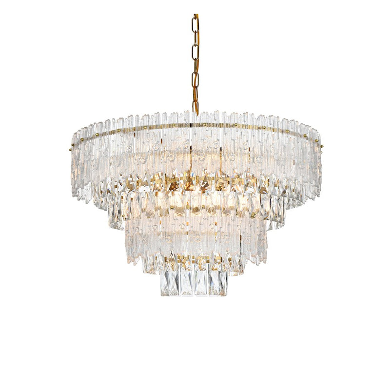Elegant Lighting Emilia 25" Chandelier, Satin Gold