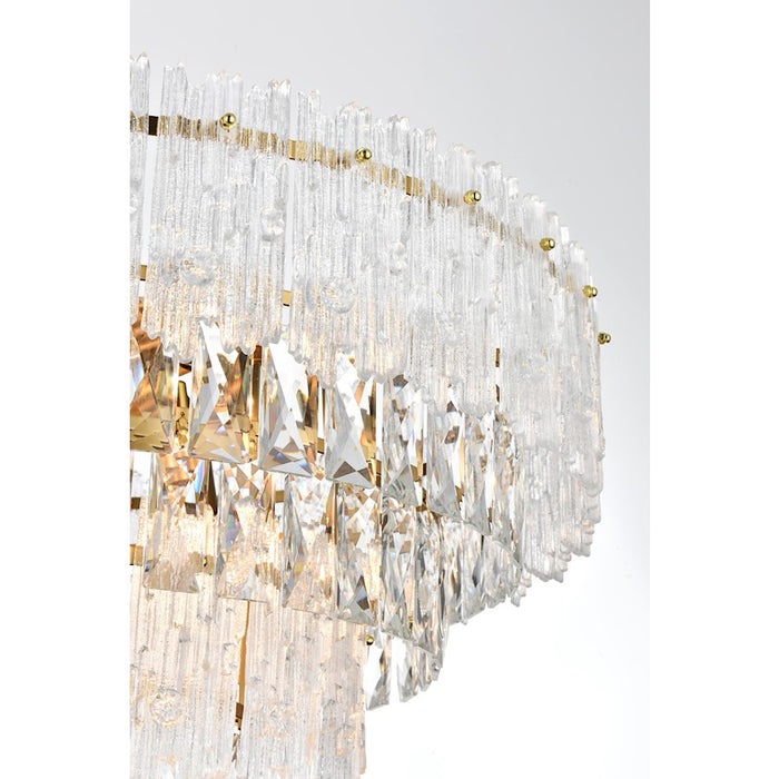 Elegant Lighting Emilia 25" Chandelier, Satin Gold