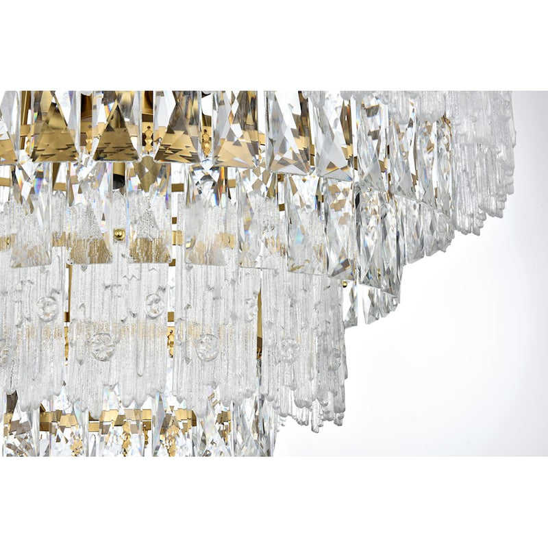 Elegant Lighting Emilia 25" Chandelier, Satin Gold