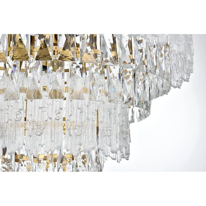 Elegant Lighting Emilia 25" Chandelier, Satin Gold