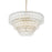 Elegant Lighting Emilia 10 Light 31" Pendant, Satin Gold/Clear