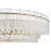 Elegant Lighting Emilia 10 Light 31" Pendant, Satin Gold/Clear
