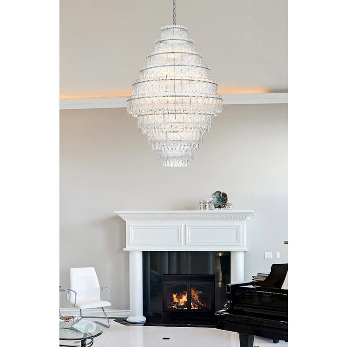 Elegant Lighting Emilia 36" Chandelier, Chrome