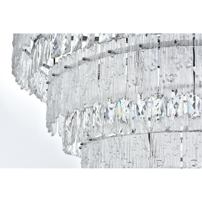 Elegant Lighting Emilia 36" Chandelier, Chrome