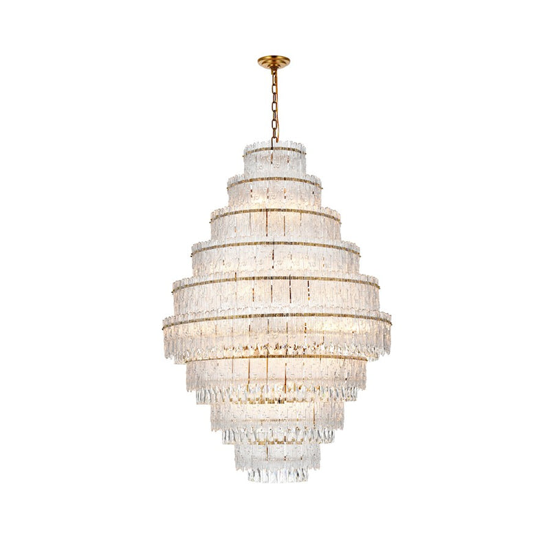 Elegant Lighting Emilia 36" Chandelier, Satin Gold