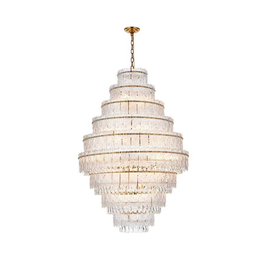 Elegant Lighting Emilia 36" Chandelier, Satin Gold