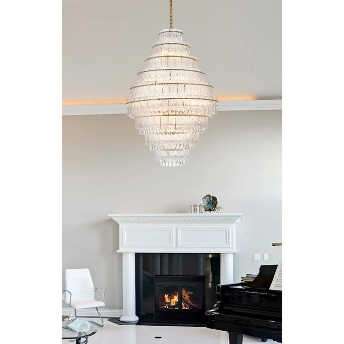 Elegant Lighting Emilia 36" Chandelier, Satin Gold