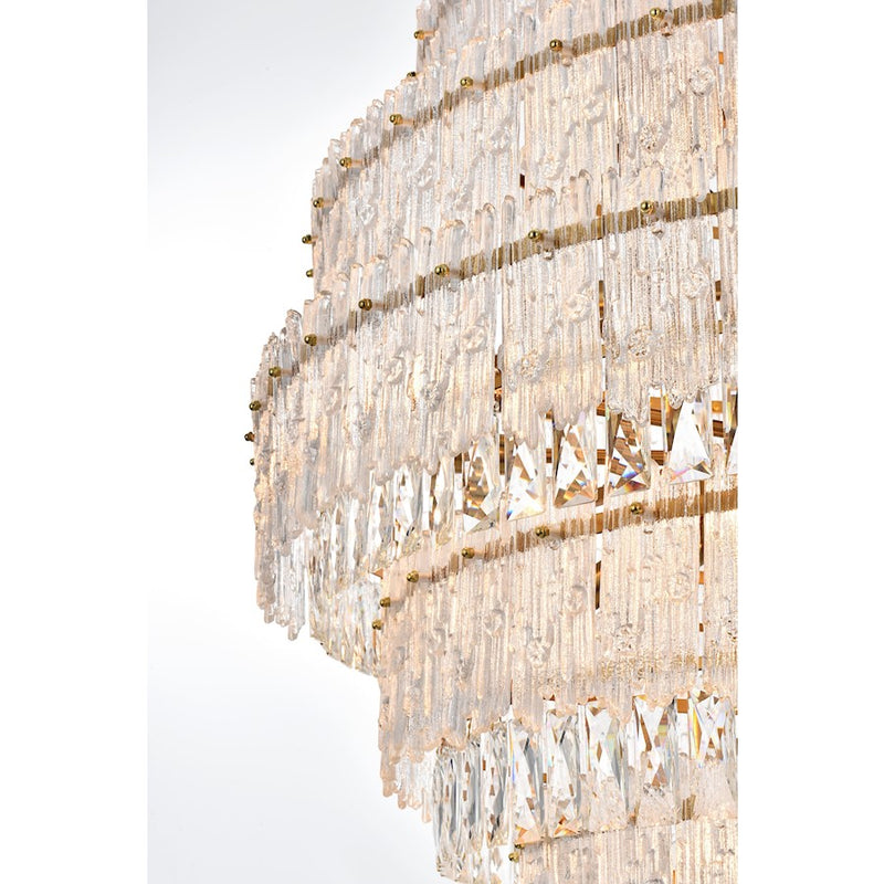 Elegant Lighting Emilia 36" Chandelier, Satin Gold