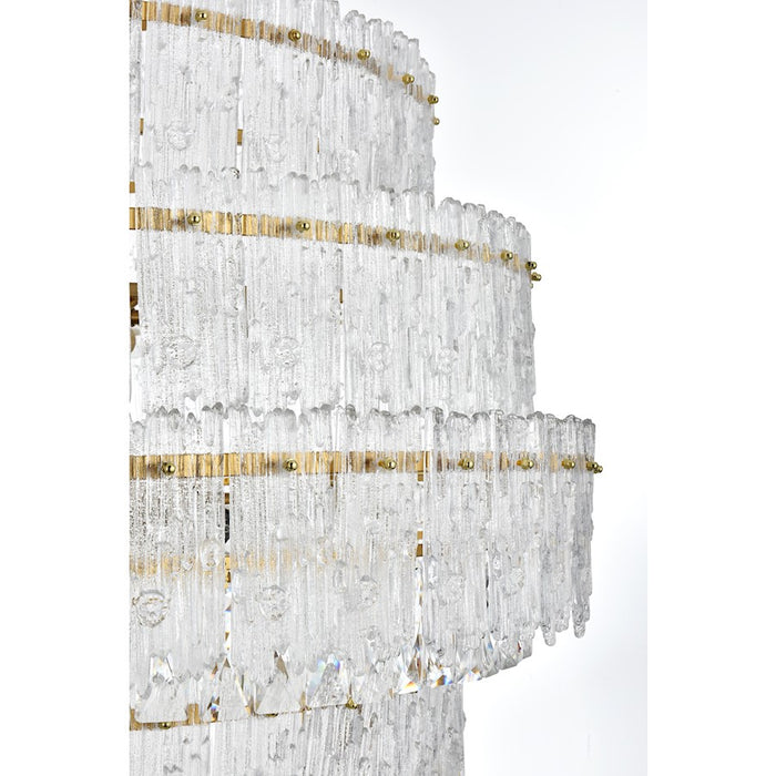 Elegant Lighting Emilia 36" Chandelier, Satin Gold