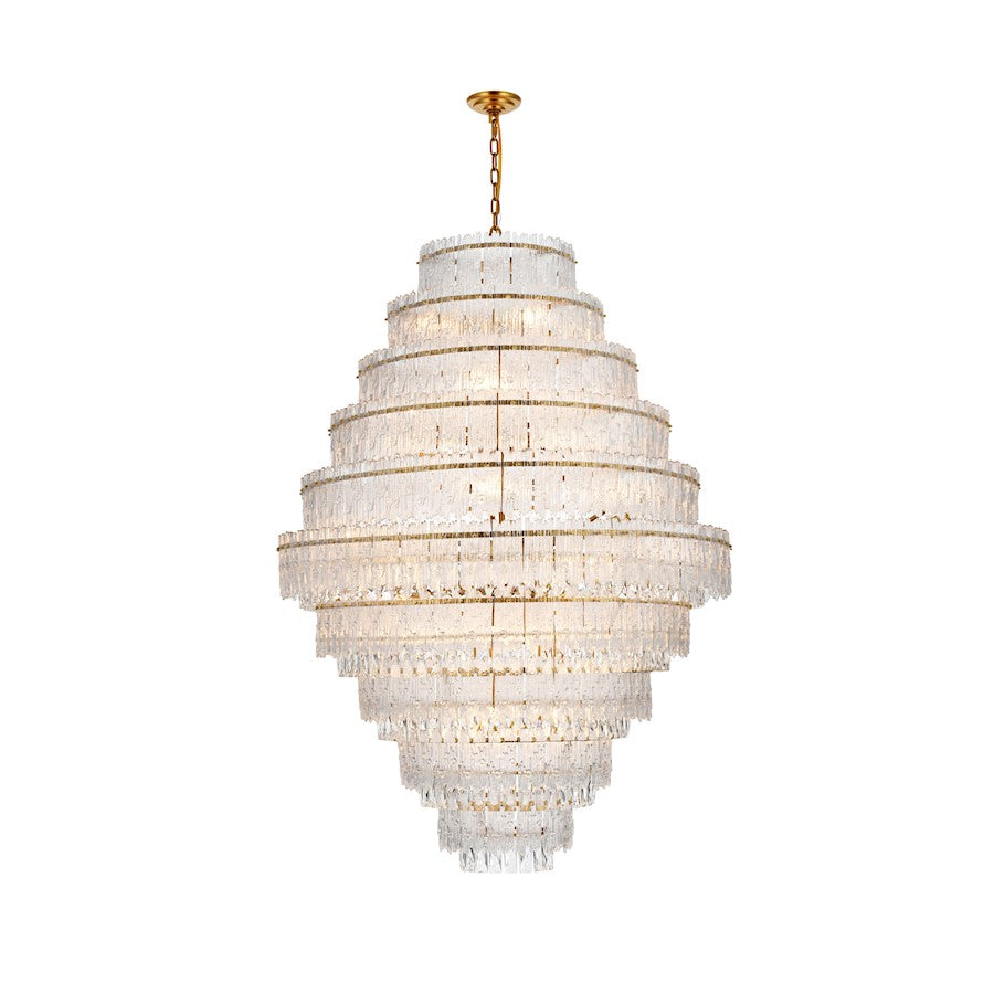 Elegant Lighting Emilia 42" Chandelier, Satin Gold