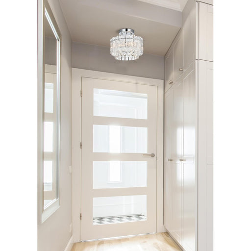 Elegant Lighting Emilia 12" Flush Mount, Chrome