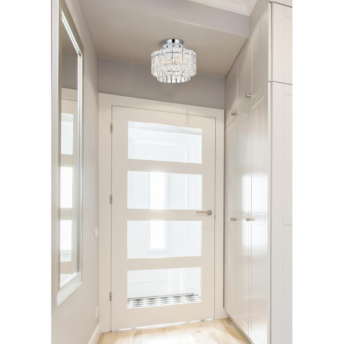 Elegant Lighting Emilia 12" Flush Mount, Chrome
