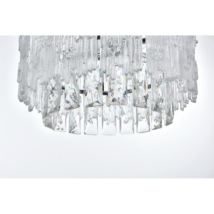 Elegant Lighting Emilia 12" Flush Mount, Chrome
