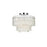 Elegant Lighting Emilia 4 Light 15" Flush Mount, Chrome/Clear