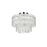 Elegant Lighting Emilia 4 Light 15" Flush Mount, Chrome/Clear