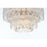 Elegant Lighting Emilia 4 Light 15" Flush Mount, Satin Gold/Clear