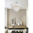 Elegant Lighting Emilia 25" Flush Mount, Chrome
