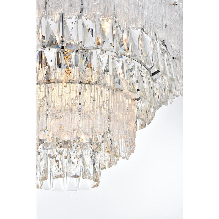 Elegant Lighting Emilia 25" Flush Mount, Chrome