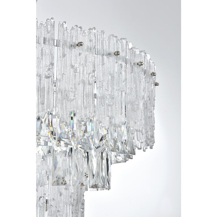 Elegant Lighting Emilia 25" Flush Mount, Chrome