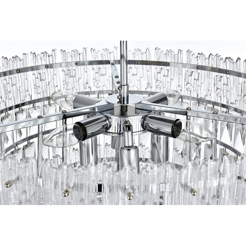 Elegant Lighting Emilia 25" Flush Mount, Chrome