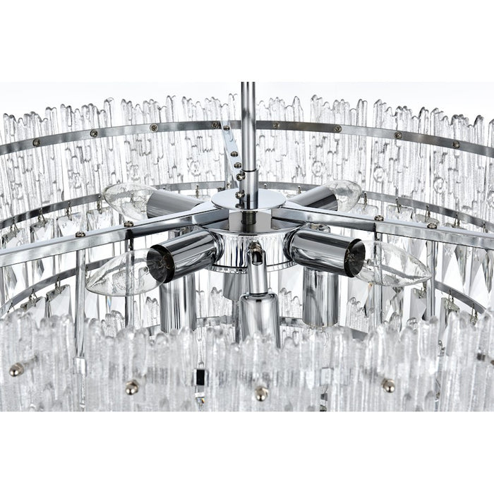 Elegant Lighting Emilia 25" Flush Mount, Chrome