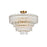 Elegant Lighting Emilia 25" Flush Mount, Satin Gold
