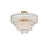 Elegant Lighting Emilia 25" Flush Mount, Satin Gold
