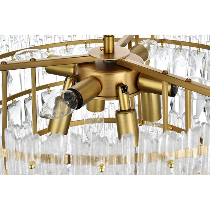 Elegant Lighting Emilia 25" Flush Mount, Satin Gold