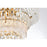 Elegant Lighting Emilia 25" Flush Mount, Satin Gold