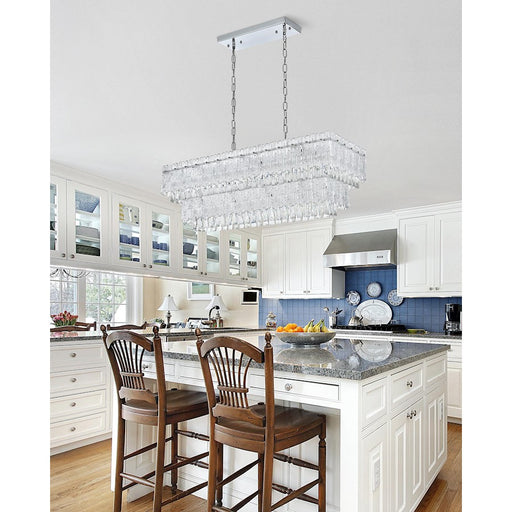 Elegant Lighting Emilia 37" Chandelier, Chrome