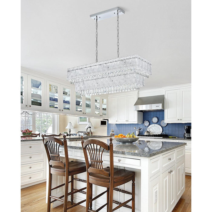 Elegant Lighting Emilia 37" Chandelier, Chrome