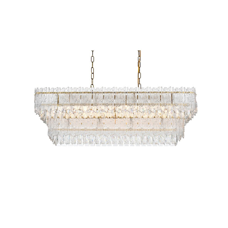Elegant Lighting Emilia 37" Chandelier, Satin Gold