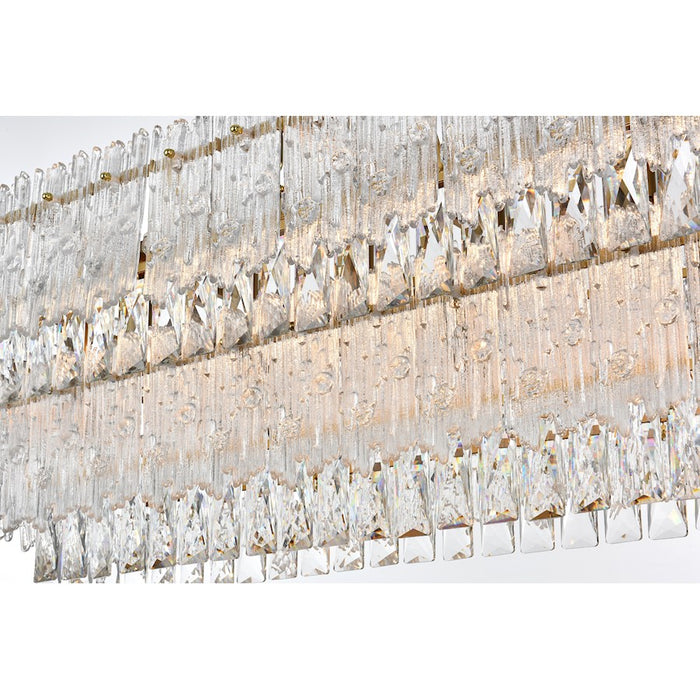 Elegant Lighting Emilia 37" Chandelier, Satin Gold