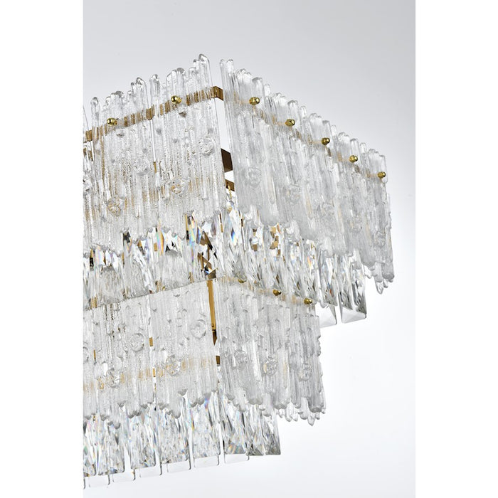Elegant Lighting Emilia 37" Chandelier, Satin Gold