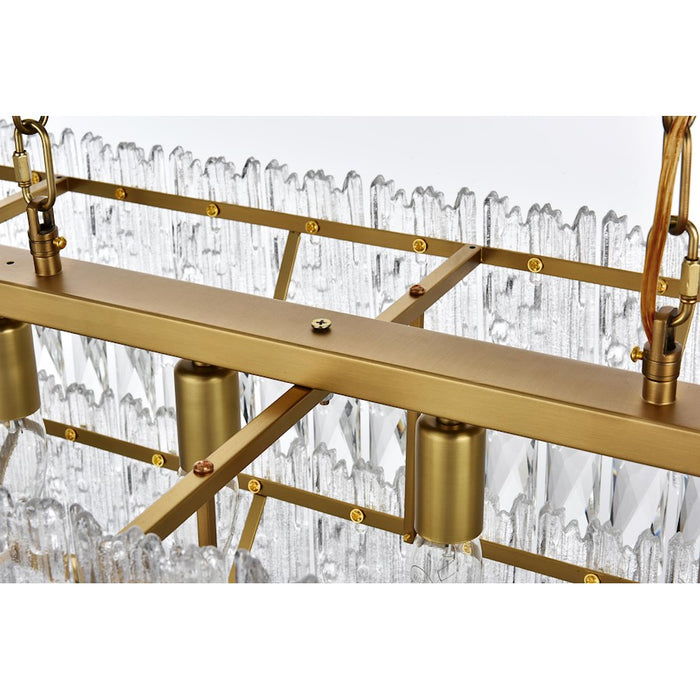 Elegant Lighting Emilia 37" Chandelier, Satin Gold