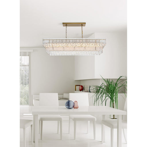 Elegant Lighting Emilia 50" Chandelier, Satin Gold