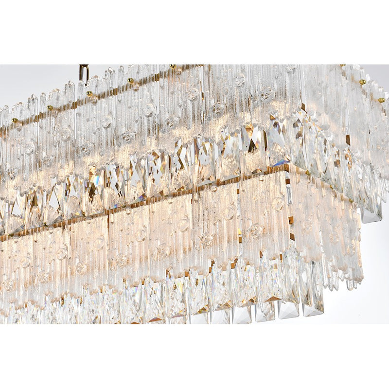 Elegant Lighting Emilia 50" Chandelier, Satin Gold