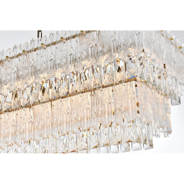 Elegant Lighting Emilia 50" Chandelier, Satin Gold